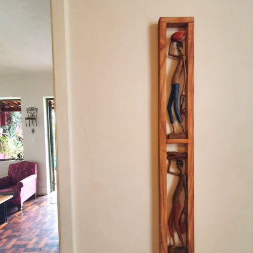 Quadro Retirantes Pintados de Marcos de Sertânia