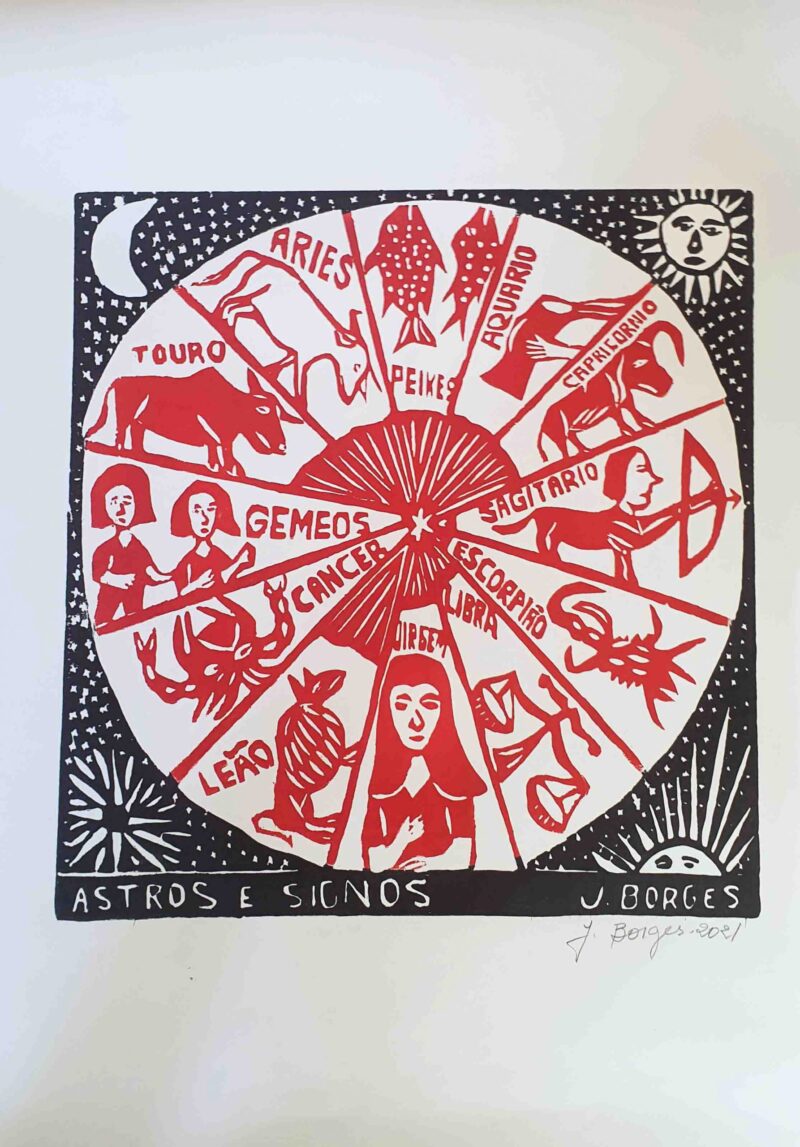 Xilogravura G - Astros e Signos - de J. Borges