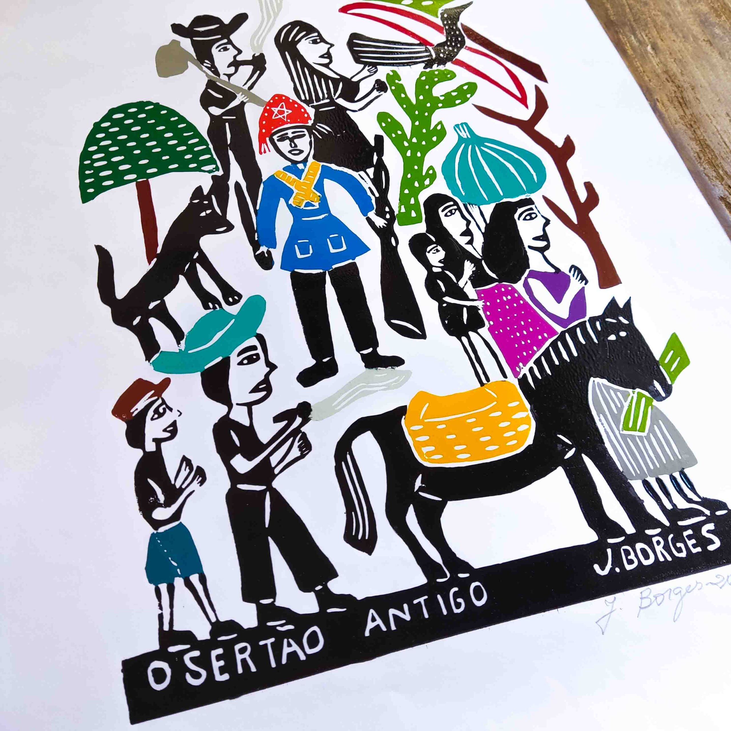 Xilogravuras J Borges e outros artista - Compre online