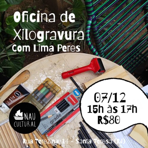 Oficina de Xilogravura com Lima Peres