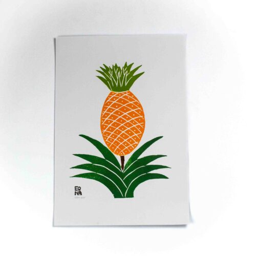 Xilogravura Abacaxi de Edna (33x49)