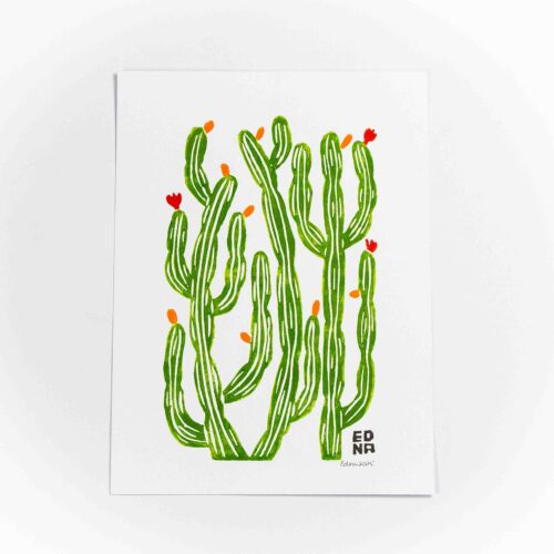 Xilogravura Cacto de Edna (24x33) (cópia)