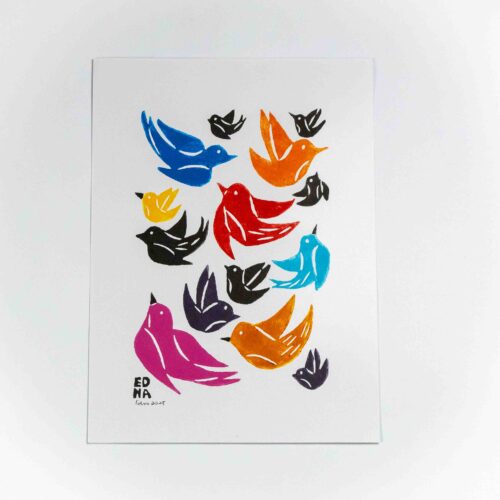 Xilogravura Revoada de Edna (24x33)