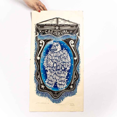 Linogravura Carnaval de junGlas
