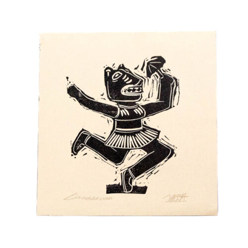 Linogravura La ursa P de junGlas
