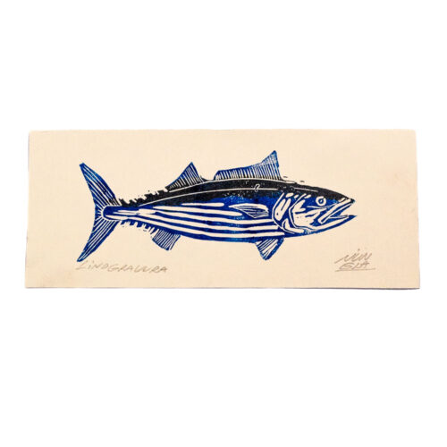 Linogravura Peixe P de junGlas